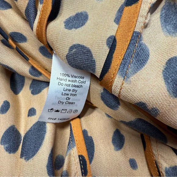 Rhode Dresses Brown Black Leopard Print Long Sleeve Caroline Mini Dress XS - Picture 14 of 14